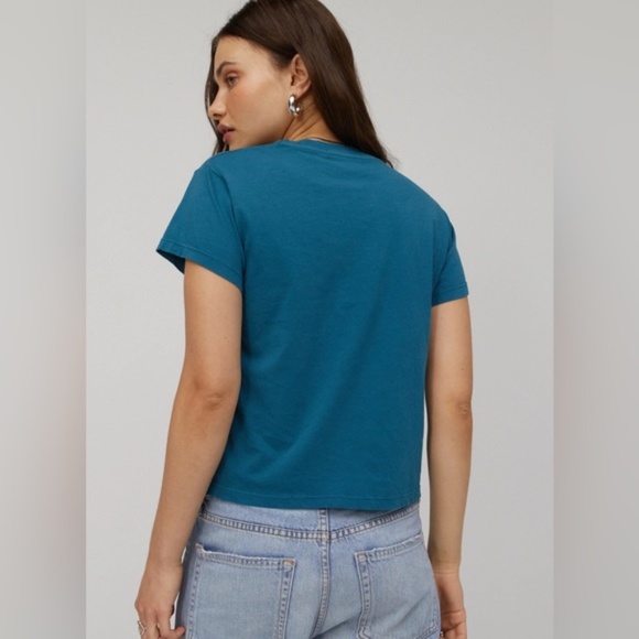 Daydreamer Jimi Hendrix Solo Glitter Star Tee Teal Blue Large,  Size S - Picture 3 of 7